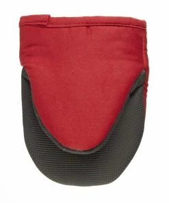 PADERNO Neoprene Palm Cotton Mini Oven Mitt With Hanging Loop, Non-Slip Grip, 1-pc, Red/Grey