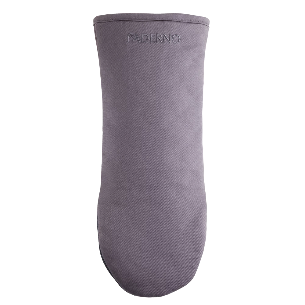 PADERNO Neoprene Palm Cotton Oven Mitt With Hanging Loop, Non-Slip Grip, 1-pc, Charcoal