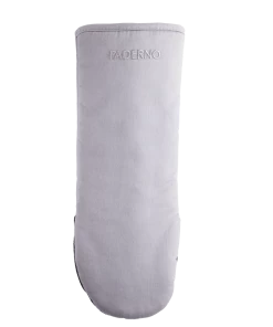 PADERNO Neoprene Palm Cotton Oven Mitt With Hanging Loop, Non-Slip Grip, 1-pc, Light Grey