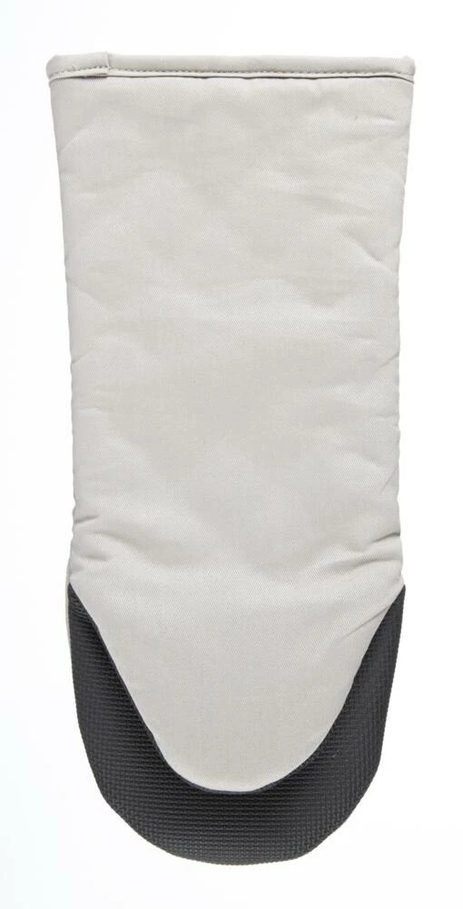PADERNO Neoprene Palm Cotton Oven Mitt With Hanging Loop, Non-Slip Grip, 1-pc, Light Grey - Image 2