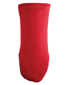 PADERNO Neoprene Palm Cotton Oven Mitt With Hanging Loop, Non-Slip Grip, Red