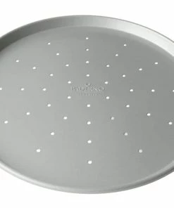 PADERNO Professional Non-Stick Round Pizza Crisper Pan, 14-in