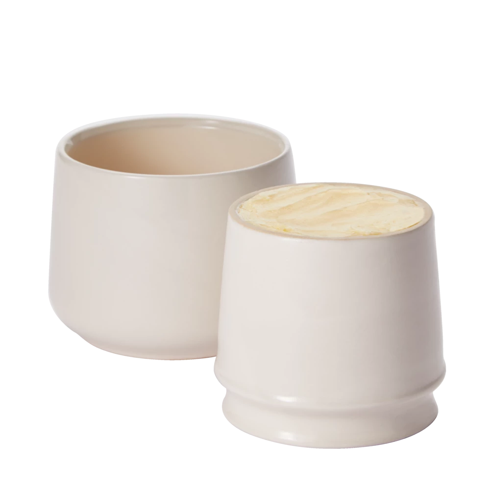 PADERNO Professional Ceramic French Butter Keeper Dish, Dishwasher Safe, Holds One 1/4-lb Stick Of Butter - Image 3