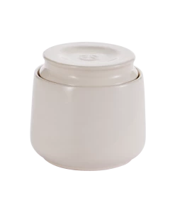 PADERNO Professional Ceramic French Butter Keeper Dish, Dishwasher Safe, Holds One 1/4-lb Stick Of Butter
