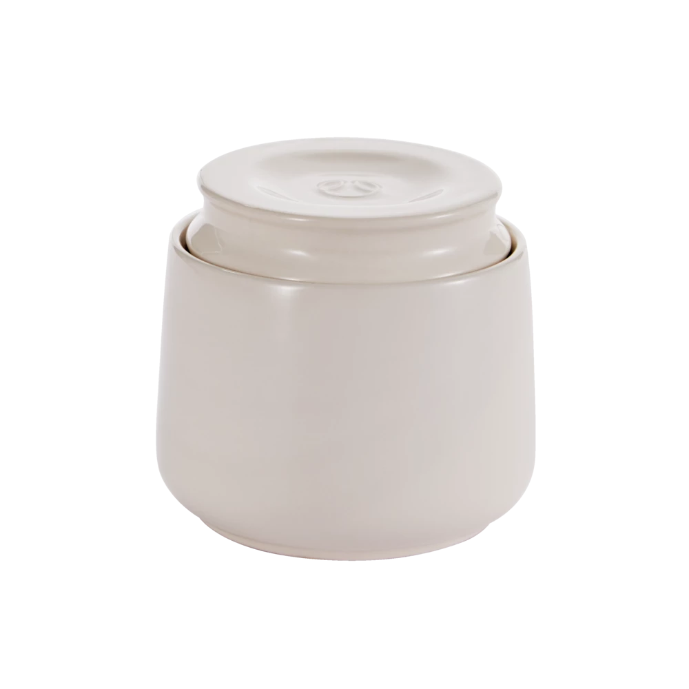 PADERNO Professional Ceramic French Butter Keeper Dish, Dishwasher Safe, Holds One 1/4-lb Stick Of Butter