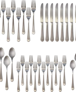 PADERNO Richmond 60pc Stainless Steel Flatware Set, Serves 12