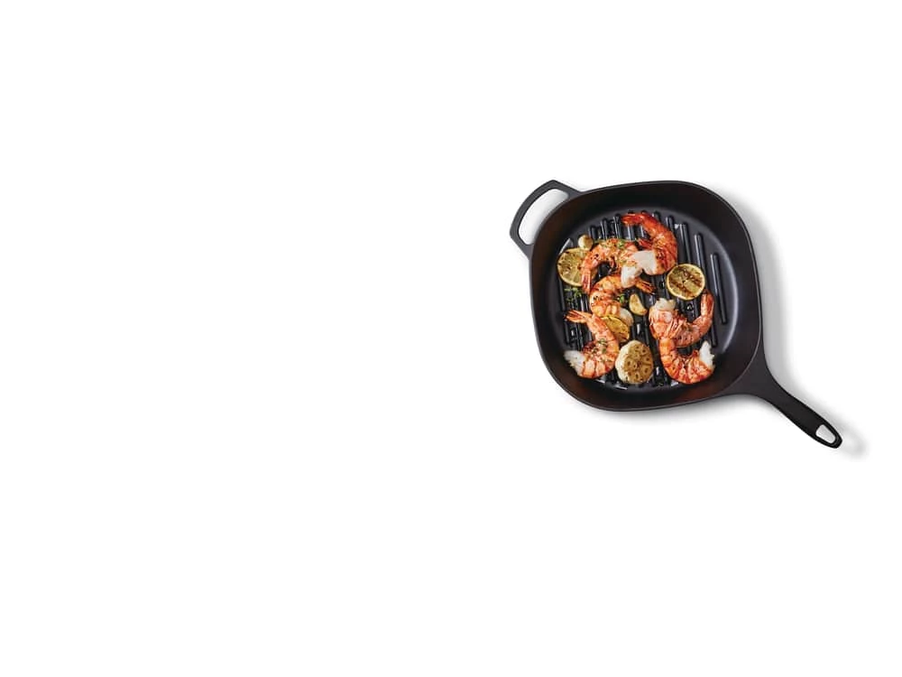 PADERNO Signature Pre-Seasoned Cast Iron Grill Pan, Oven Safe, Black, 30cm - Image 4