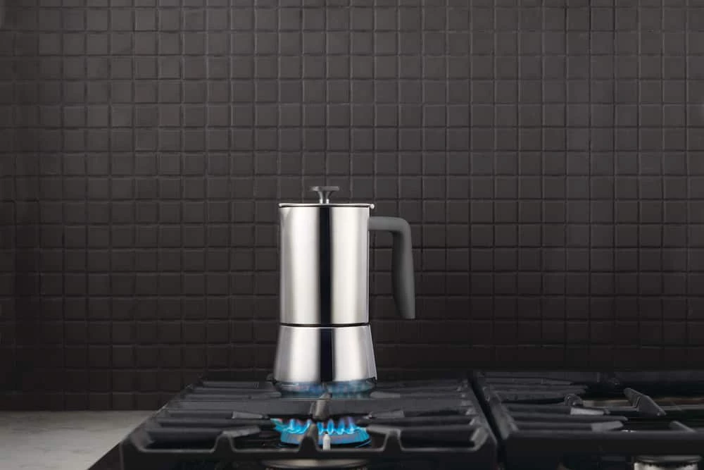 PADERNO 6-Cup Stainless Steel Stovetop Espresso Maker, Induction Compatible - Image 4