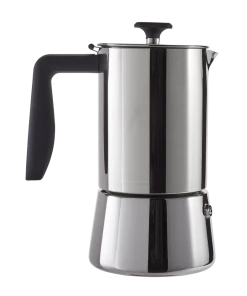PADERNO 6-Cup Stainless Steel Stovetop Espresso Maker, Induction Compatible