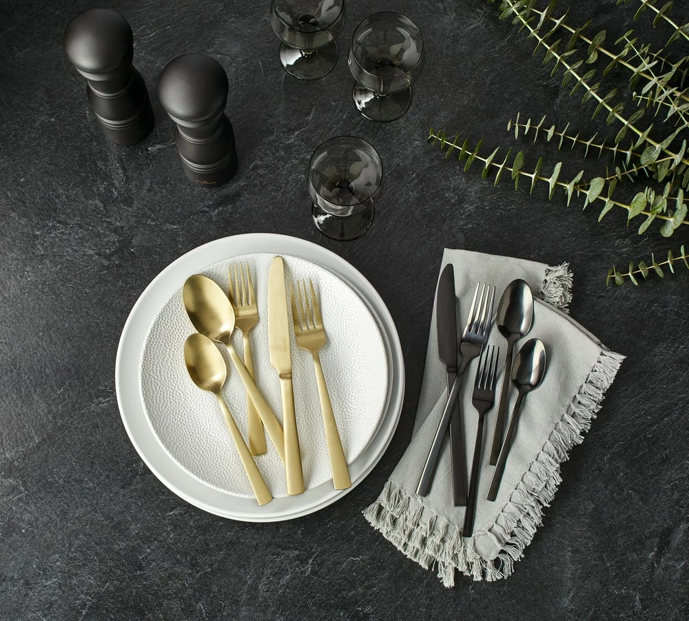 PADERNO Summerside Champagne 20pc Stainless Steel Flatware Set, Serves 4, Matte Bronze - Image 6