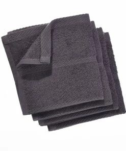 PADERNO Terry Dishcloths, Charcoal, 4-pk
