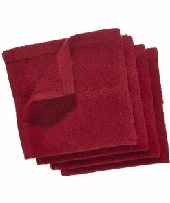 PADERNO Terry Dishcloths, Red, 4-pk