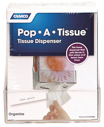 CAMCO 57101 Pop-A-Tissue Cabinet-Mounted Tissue Dispencer