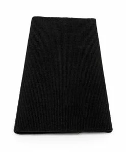 Camco Premium Single Rib Step Rug, 17.5-in X 18-in, Black