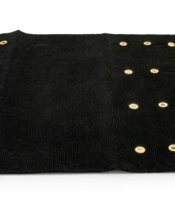 Camco Premium Single Rib Step Rug, 22-in X 23-in, Black