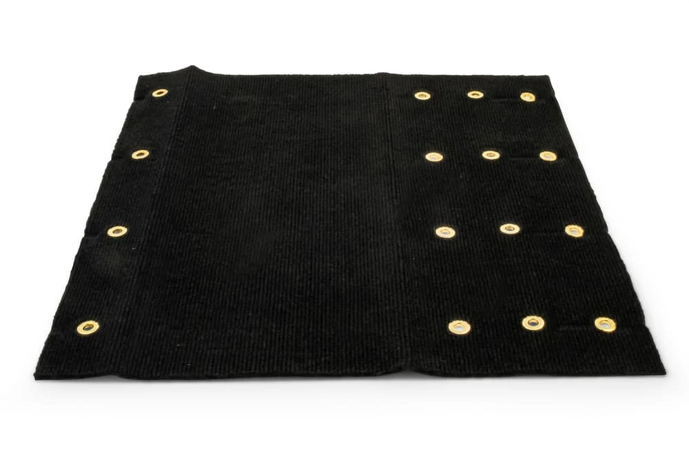 Camco Premium Single Rib Step Rug, 22-in X 23-in, Black