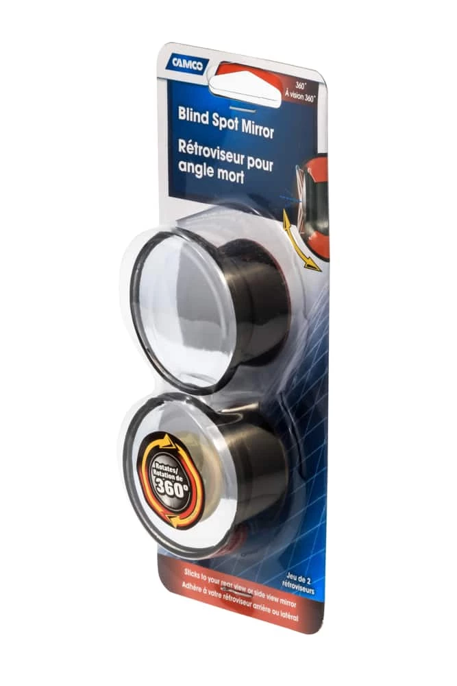 CAMCO 25593 1.75-in 360-Degree Round RV Blind Spot Mirrors, 2-pk - Image 2
