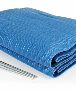 CAMCO 42881 Awning Leisure Mat, 6 X 9-ft, Blue Revirsable