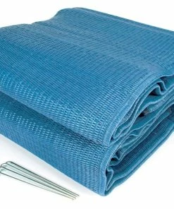 CAMCO 42821 Awning Leisure Mat, 9 X 12-ft, Blue Revirsable