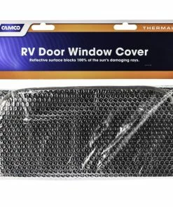 CAMCO UV Resistant Reflective/Thermal RV Door Window Cover, 16.25-in X 25.25-in