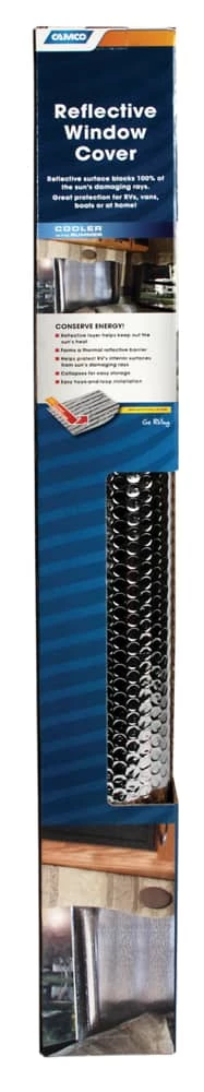 CAMCO UV Resistant Reflective/Thermal RV Door Window Cover, 16.25-in X 25.25-in - Image 3