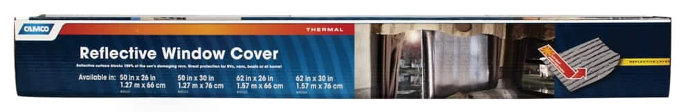 CAMCO UV Resistant Reflective/Thermal RV Door Window Cover, 16.25-in X 25.25-in - Image 4