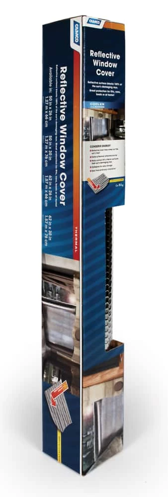 CAMCO UV Resistant Reflective/Thermal RV Door Window Cover, 16.25-in X 25.25-in - Image 5