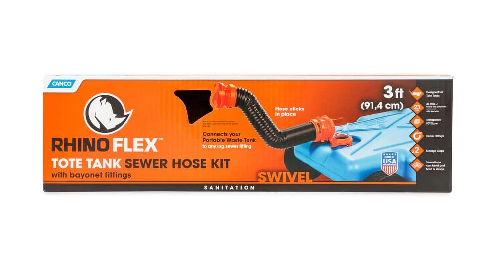CAMCO 39768 RhinoFLEX Tote Tank Sewer Hose Kit - Image 3