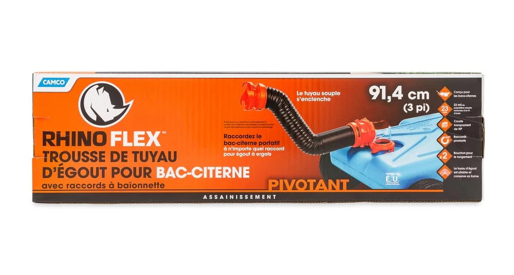 CAMCO 39768 RhinoFLEX Tote Tank Sewer Hose Kit - Image 5