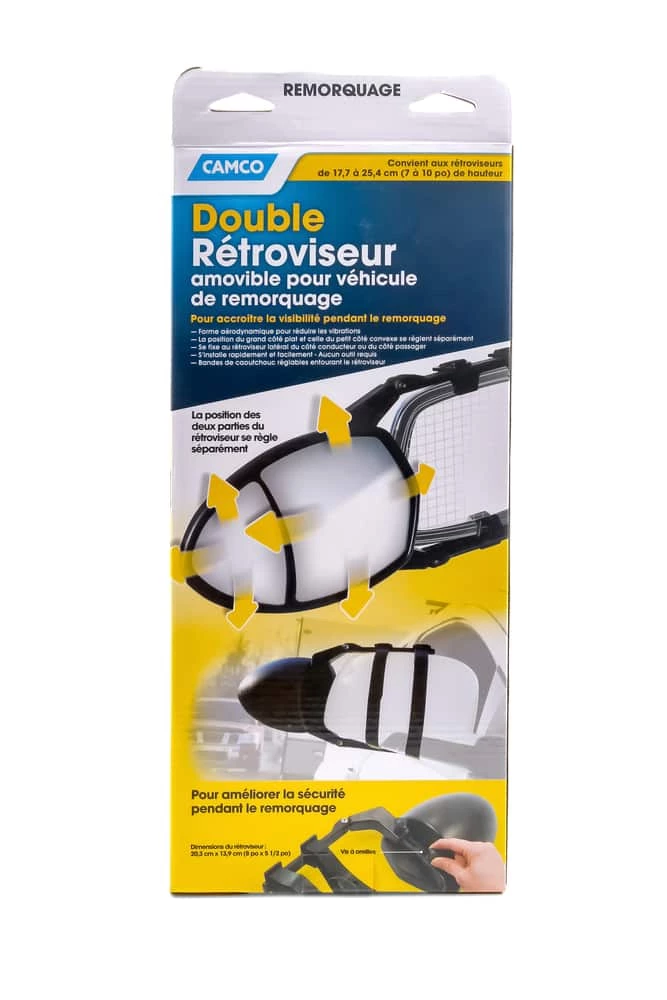 CAMCO 25654 Towing Mirror Clamp On, Double - Image 5