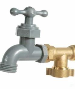 CAMCO 22463 90-Degree Plastic RV Water Faucet, 3/8-in Or 1/2-in MPT