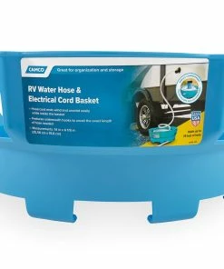 CAMCO 20166 Water Hose & Electrical Cord RV Basket, 19 X 8-in, Blue